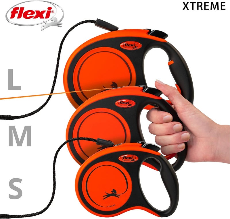 Flexi New Classic Tape Retractable Dog Leash for Small Dogs Upto 44 lbs.– 16 ft.,Orange/Black | Tangle Free Pet Walking Leash with One-Handed Brake, Pause, Lock | German Quality Product - Image 5
